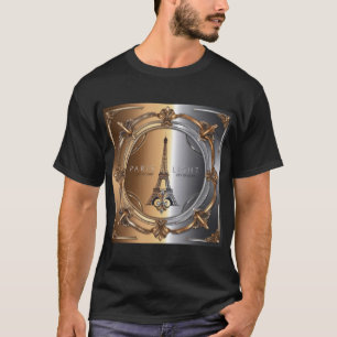 Camiseta Art. de la Torre Eiffel de París - Diseño metálico