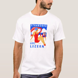 Camiseta Art déco 1929 Strandbad Lido Lucerna