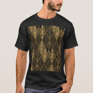 Camiseta Art Deco Black Gold Elegance