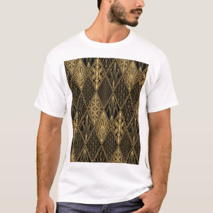 Camiseta Art Deco Black Gold Elegance