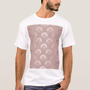 Camiseta Art Deco: Elegancia De Entramado De Oro.