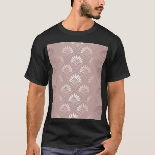 Camiseta Art Deco: Elegancia De Entramado De Oro.