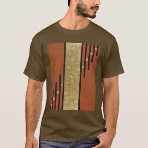 Camiseta Art Deco En Oro Y Tan