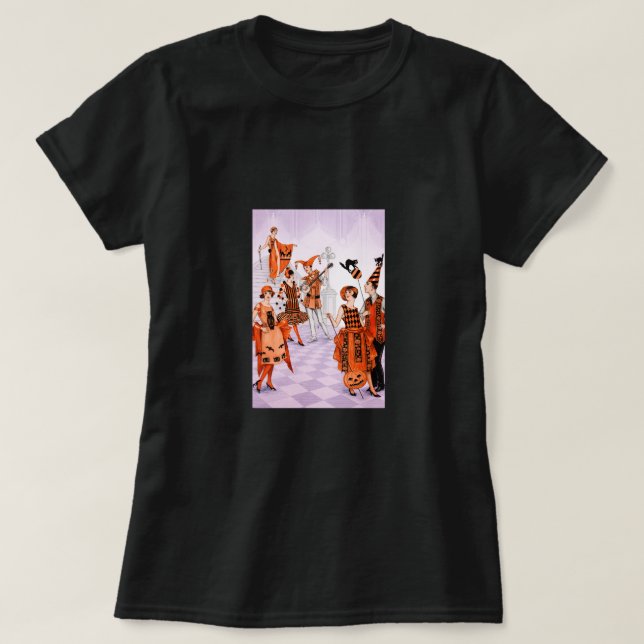 Camiseta Art Deco Halloween Illustration – Vintage 1920s  (Diseño del anverso)