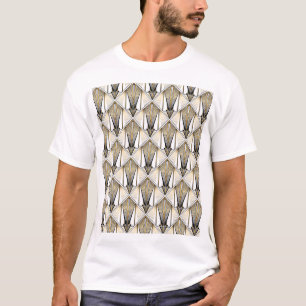 Camiseta Art Deco, motivo de oro de lujo
