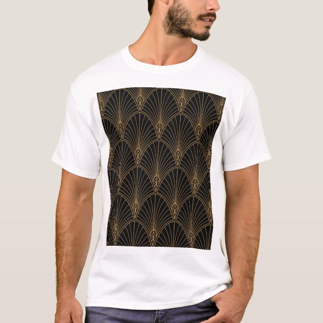 Camiseta Art deco: patrón geométrico clásico. (Anverso)