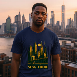 Camiseta Art Deco retro de Nueva York