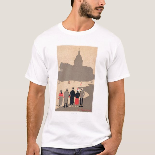 Camiseta Art déco SceneParis, Francia de Le Pantheon (Anverso)