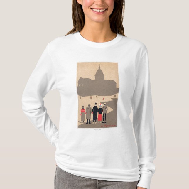 Camiseta Art déco SceneParis, Francia de Le Pantheon (Anverso)