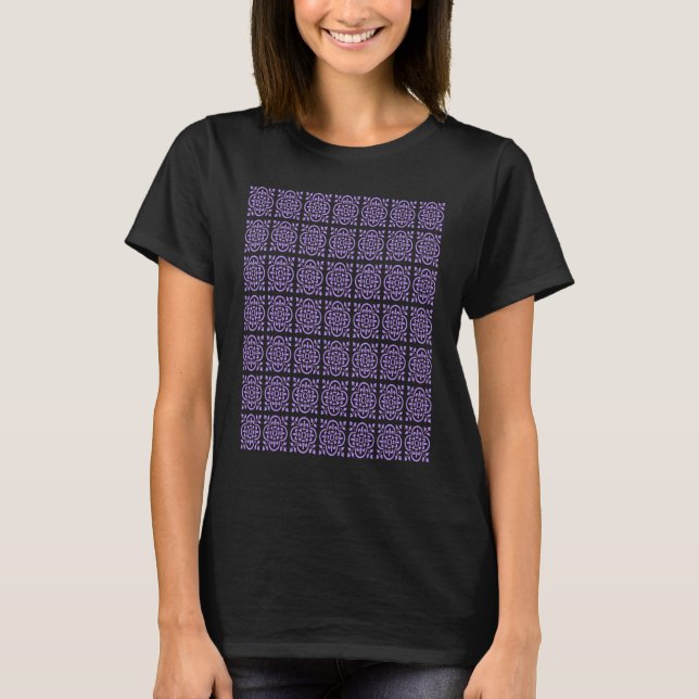 Camiseta Art Deco Style Repeat Pattern Lilac Purple (Anverso)