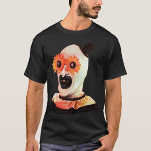 Camiseta Art el payaso con las gafas de flores blancas