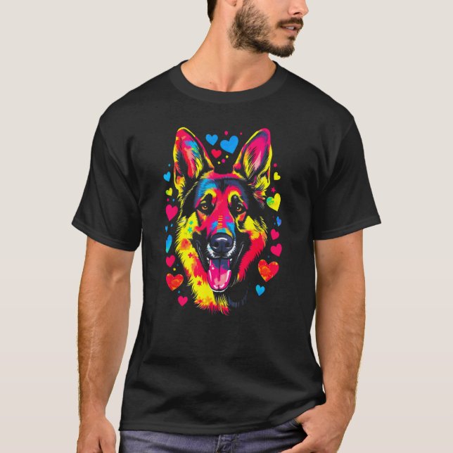 Camiseta Art German Shepherd Dog  1 (Anverso)