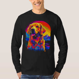Camiseta Art Golden Retriever Dog Sunset