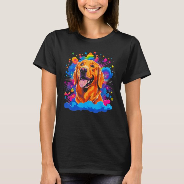 Camiseta Art Golden Retriever Dog Surprise (Anverso)