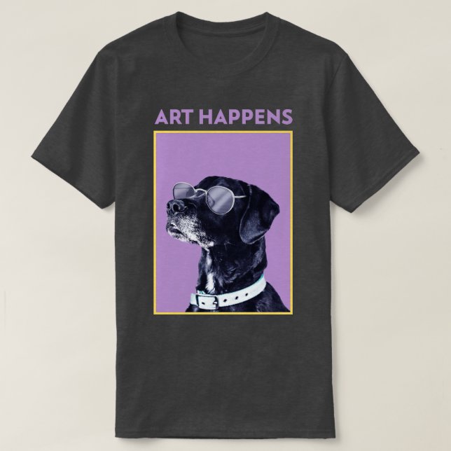 Camiseta Art Happens Art Dog (Diseño del anverso)