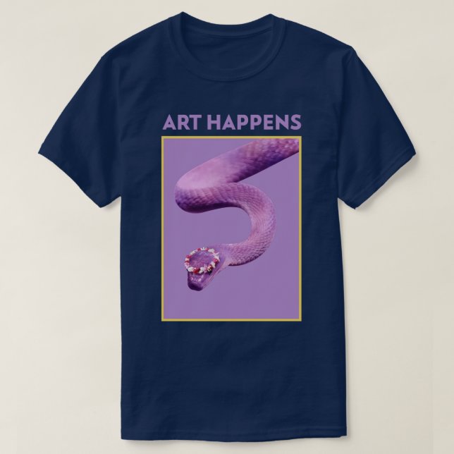 Camiseta Art Happens Art Snake (Diseño del anverso)