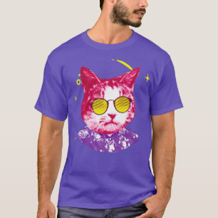 Camiseta Art Hipster Cat Kitty Colorful