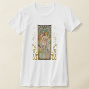 Camiseta Art Nouveau Alphonse Mucha - Despertar por la maña