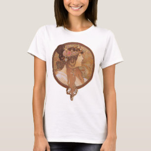 Camiseta Art Nouveau - Cabeza bizantina de Alphonse Mucha
