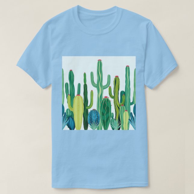 Camiseta Art Nouveau Cacti (Diseño del anverso)