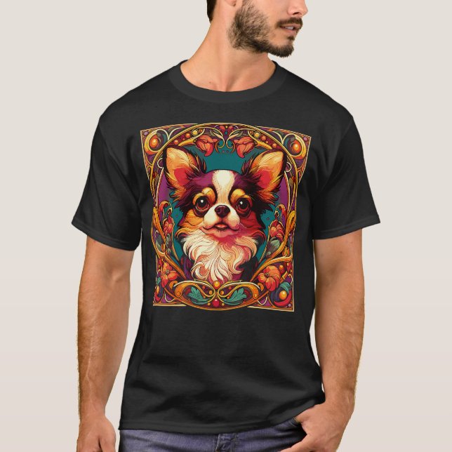 Camiseta Art Nouveau Chihuahua Funny Diseño Chihuahua (Anverso)