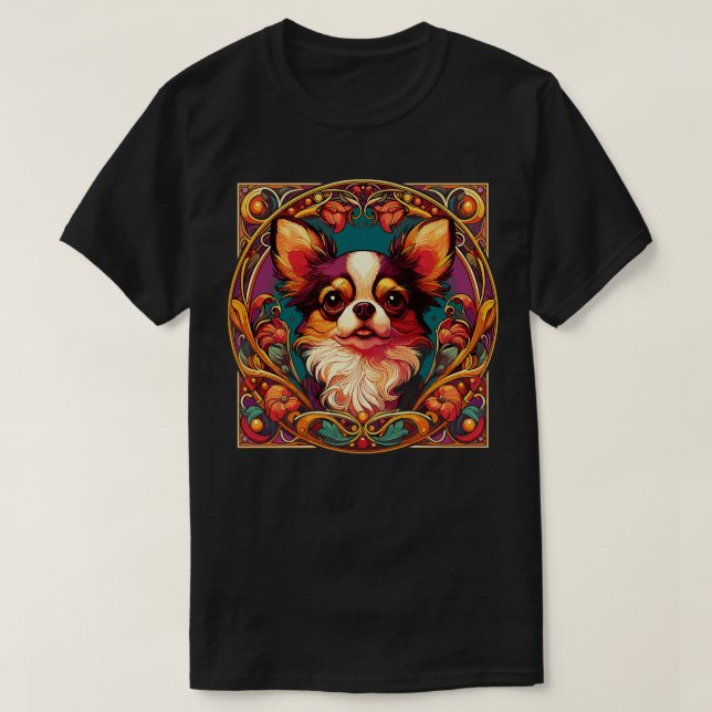 Camiseta Art Nouveau Chihuahua Funny Diseño Chihuahua (Diseño del anverso)