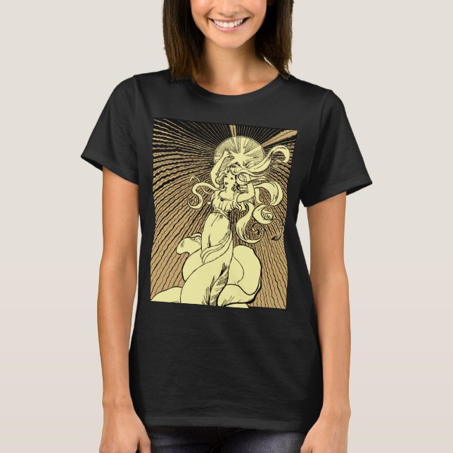 Camiseta Art Nouveau Girl Reaching For The Stars (Anverso)