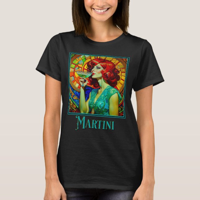 Camiseta Art Nouveau Martini (Anverso)