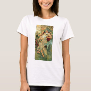 Camiseta Art Nouveau ~ Otoño por Alphonse Mucha