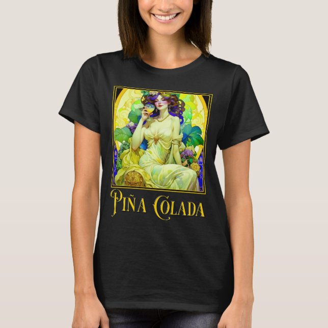 Camiseta Art Nouveau Pina Colada (Anverso)