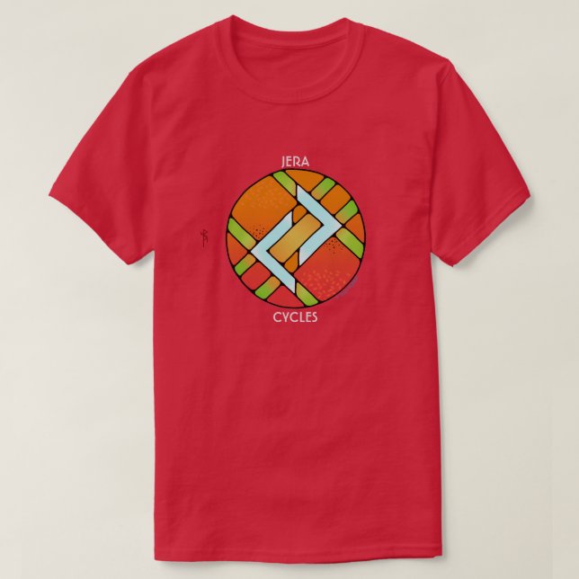 Camiseta Art Nouveau Rune Jera - Ciclos (Diseño del anverso)