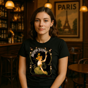 Camiseta Art Nouveau vintage Absinthe Blanqui por Nover