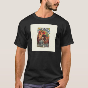 Camiseta Art Nouveau vintage Alphonse Mucha