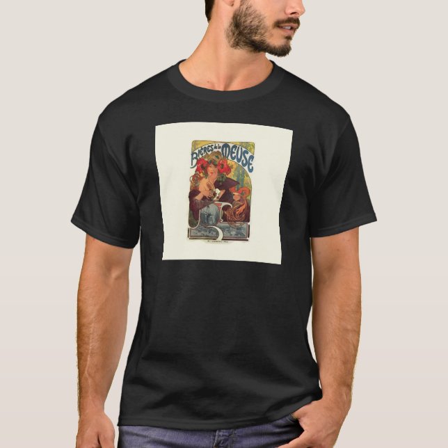 Camiseta Art Nouveau vintage Alphonse Mucha (Anverso)