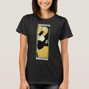 Camiseta Art Nouveau vintage, mujer leyendo libro amarillo