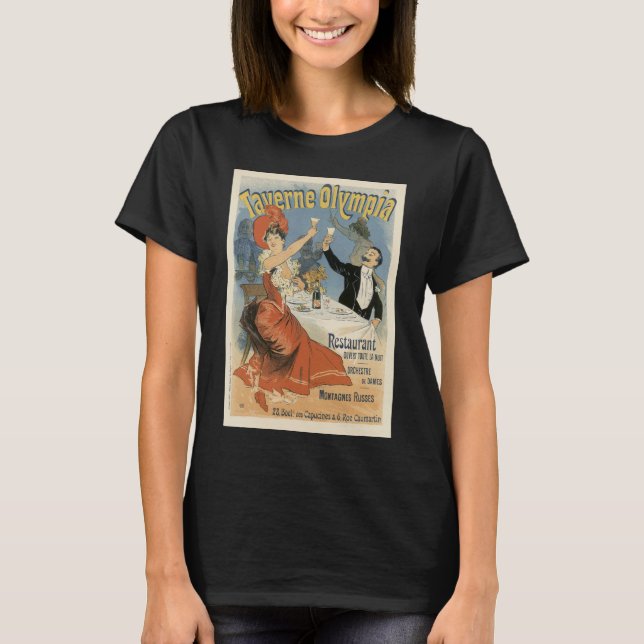 Camiseta Art Nouveau vintage, restaurante Taverne Olympia (Anverso)