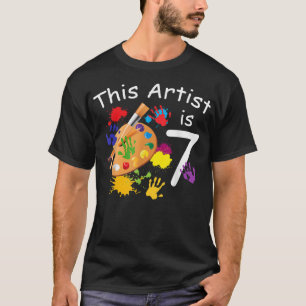 Camiseta Art Painting de 7 años Fiesta de cumpleaños 700
