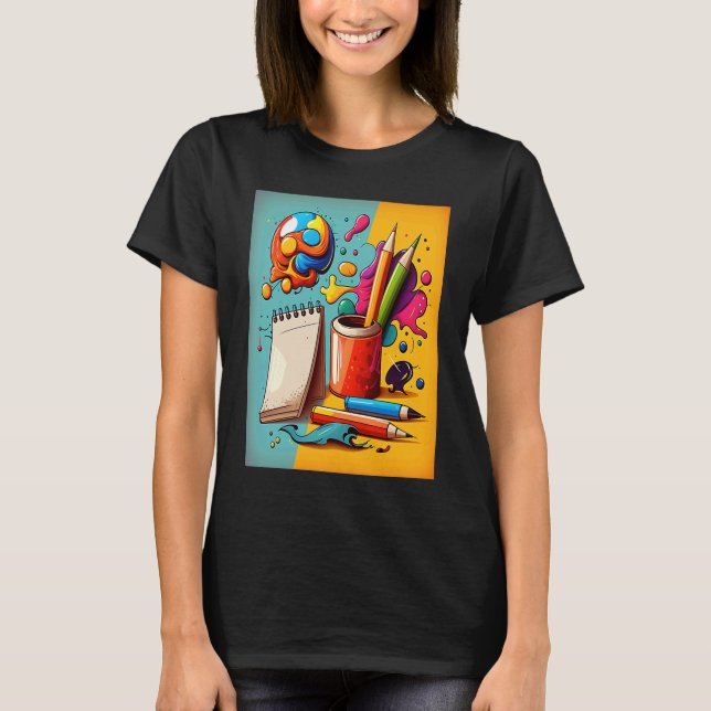 Camiseta Art Painting  Pop Painter Mom  3 (Anverso)