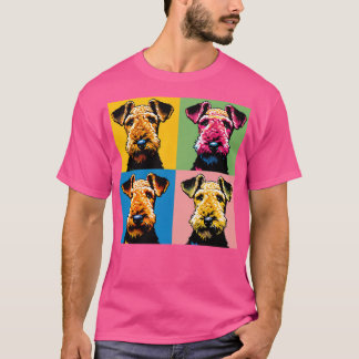 Camiseta Art Retro Airedale Terrier Cuppy