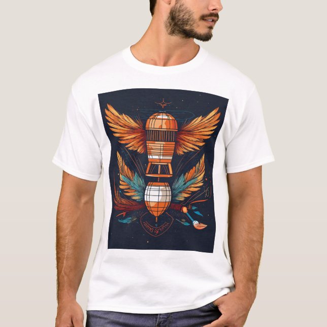 Camiseta Art T-Tatto Futurista de línea fina (Anverso)