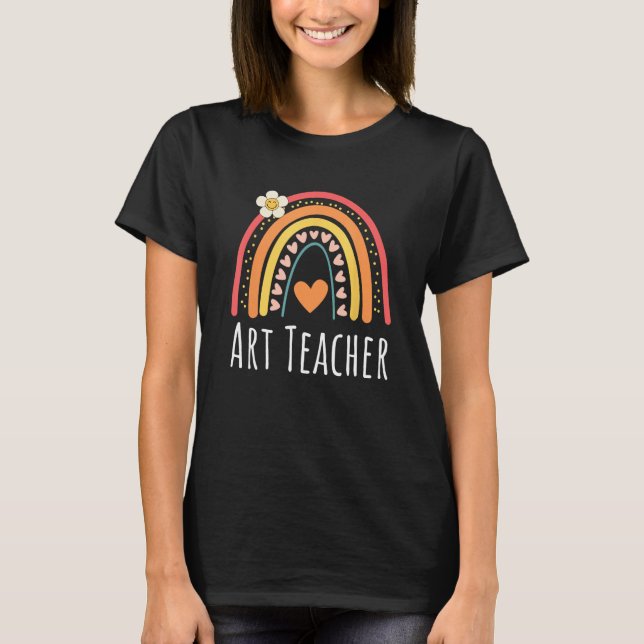 Camiseta Art Teacher Colorful Rainbow  Back To School (Anverso)