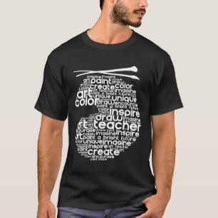 Camiseta Art Teacher Regalo Art Word Cloud Palette