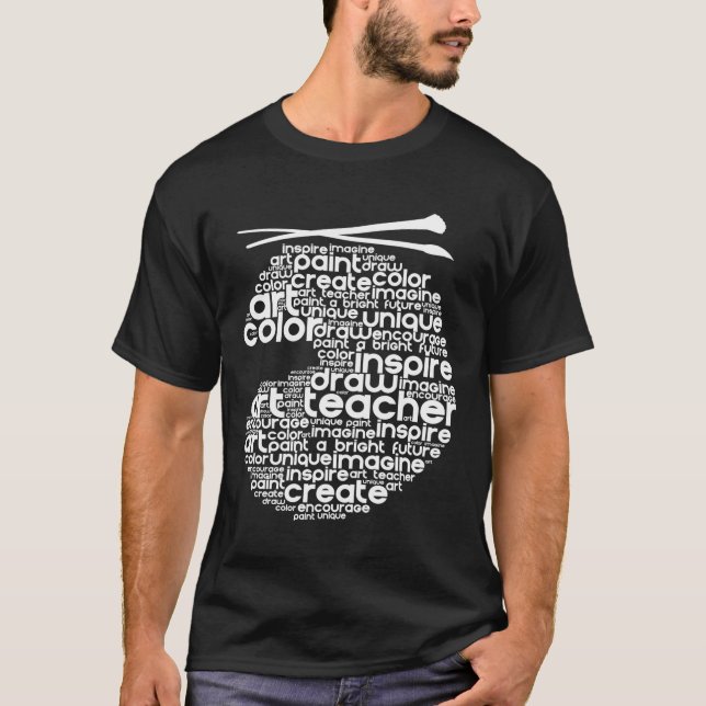Camiseta Art Teacher Regalo Art Word Cloud Palette (Anverso)