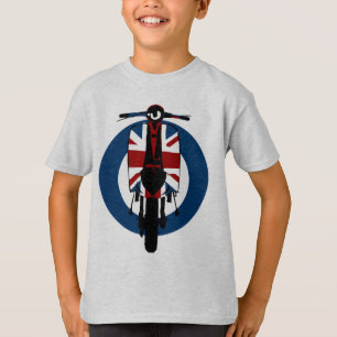Camiseta Arte 2 de la vespa de los años 60 del Union Jack