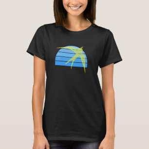Camiseta Arte aborigen inspirado en el amarillo Swallow Blu