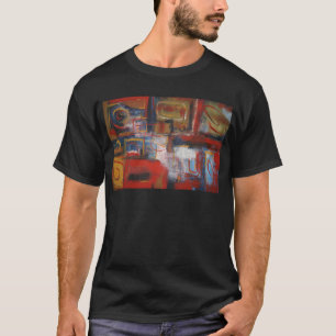 Camiseta Arte abstracto africano - Cuadrados y círculos