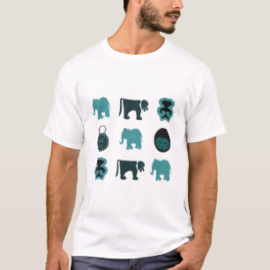 Camiseta Arte abstracto africano de animales y símbolos