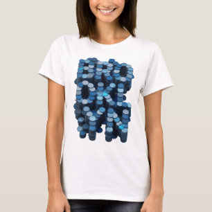 Camiseta Arte abstracto azul hermoso Diseño abstracto