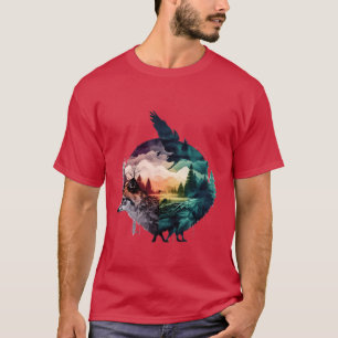Camiseta Arte abstracto Bella naturaleza Miture de animales