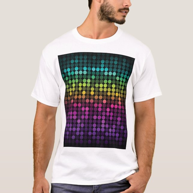Camiseta Arte abstracto brillante multicolor (Anverso)